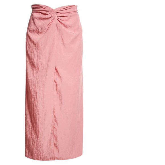 VINCE Knot Front Midi Skirt, Small - Picture 2 of 12